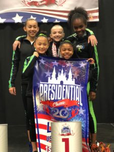 EVO Athletics Women's Gymnasts at the 2018 Presidential Classic in Orlando Florida